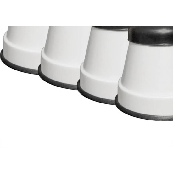 Pe De Geladeira Politex Pvc Redondo Branco Com 4 Pecas Pe De Geladeira Politex Pvc Redondo Branco Com 4 Pecas