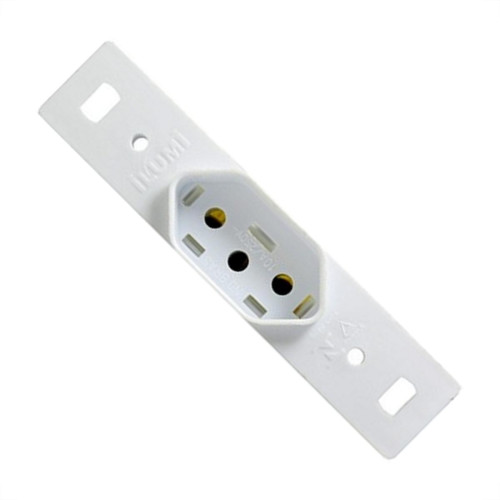 Conjunto Ilumi Stylus Branco Sem Placa 1 Tomada 2P+T. 20A. - 20141/0 Conjunto Ilumi Stylus Branco Sem Placa 1 Tomada 2P+T. 20A. - 20141/0