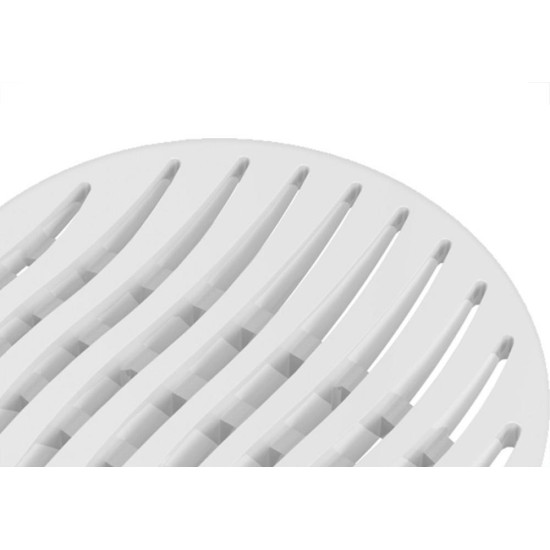 Grelha Plastica Redonda Branca Tigre 10X10Cm Grelha Plastica Redonda Branca Tigre 10X10Cm