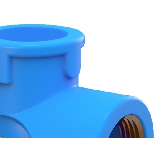 Joelho Azul Com Bucha Latao Tigre 20Mmx1/2''