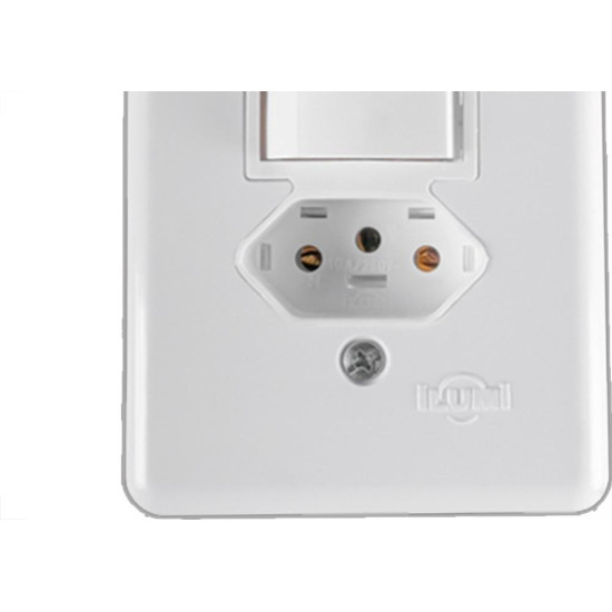 Conjunto Ilumi Stylus Branco Com Placa 2 Paralelo + 1 Tomada 2P+T. - 20300 Conjunto Ilumi Stylus Branco Com Placa 2 Paralelo + 1 Tomada 2P+T. - 20300