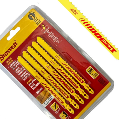 Serra Tico-Tico Lamina Starrett Madeira Bi-Metal Com 5 Pecas Bu46 - 100Mm - 6T Serra Tico-Tico Lamina Starrett Madeira Bi-Metal Com 5 Pecas Bu46 - 100Mm - 6T