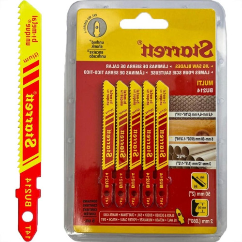 Serra Tico-Tico Lamina Starrett Multi Bi-Metal Com 5 Pecas Bu214 - 50Mm - 14T Serra Tico-Tico Lamina Starrett Multi Bi-Metal Com 5 Pecas Bu214 - 50Mm - 14T