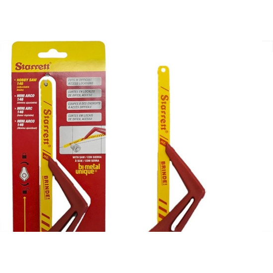 Arco De Serra Mini Starrett Com Serra Aco Rapido/Flex