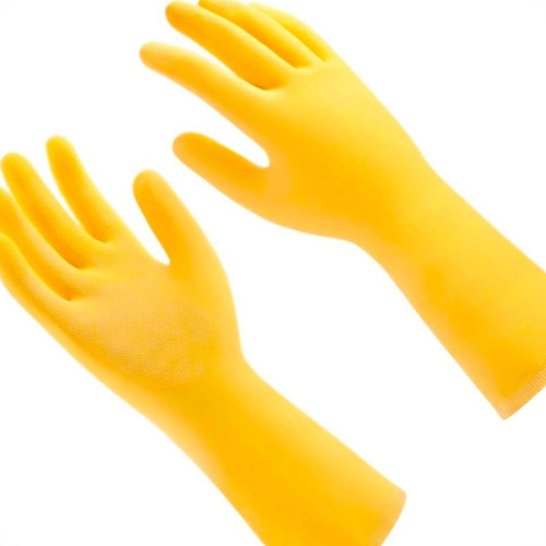 Luva Borracha Mucambo Amarela Pro 280 Forrada Antiderrapante - 9-Xg - Kit C/10 Pecas Luva Borracha Mucambo Amarela Pro 280 Forrada Antiderrapante - 9-Xg - Kit C/10 Pecas