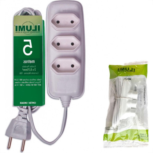 Extensao Ilumi Paralela 2 Polos 0,75Mm Branca - 5M - 17921 Extensao Ilumi Paralela 2 Polos 0,75Mm Branca - 5M - 17921