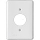 Placa Conjunto Ilumi Stylus Branco 4X2 - 1 Tomada Redonda - 2048 Placa Conjunto Ilumi Stylus Branco 4X2 - 1 Tomada Redonda - 2048