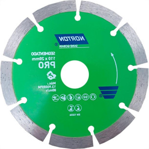 Disco Diamantado Norton Pro Segmentado Seco 110X20Mm