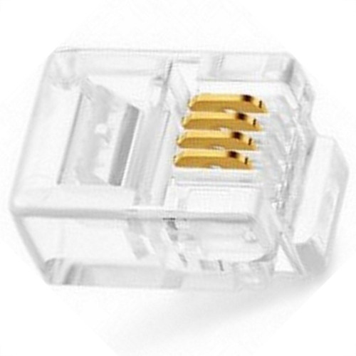 Plug Modular Para Telefonia Rj11 (6X4) - Kit C/10 Pecas Plug Modular Para Telefonia Rj11 (6X4) - Kit C/10 Pecas