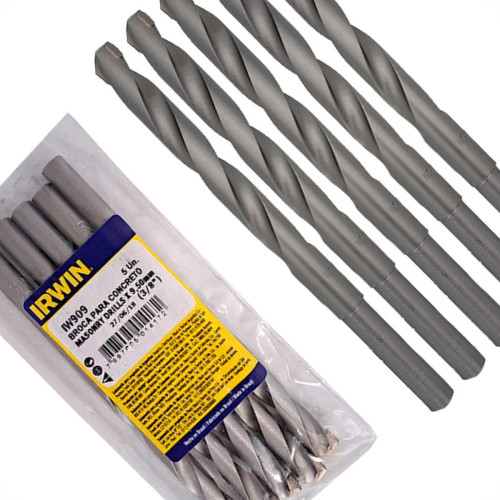 Broca Widea Irwin 9,5 Mm - 3/8'' - Kit C/5 Pecas Broca Widea Irwin 9,5 Mm - 3/8'' - Kit C/5 Pecas