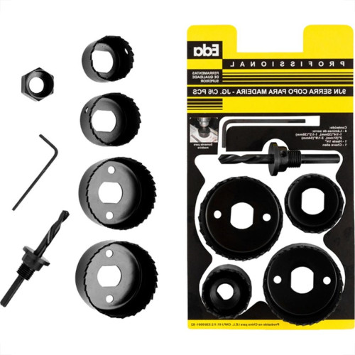Serra Copo Jogo Eda Aco Carbono Com 6 Pecas 1.1/4''A 2.1/8 - 9Jn Serra Copo Jogo Eda Aco Carbono Com 6 Pecas 1.1/4''A 2.1/8 - 9Jn