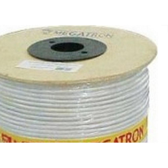 Fio Antena Coaxial Celular Megatron 67% Rg-59 Branco - 300M Fio Antena Coaxial Celular Megatron 67% Rg-59 Branco - 300M