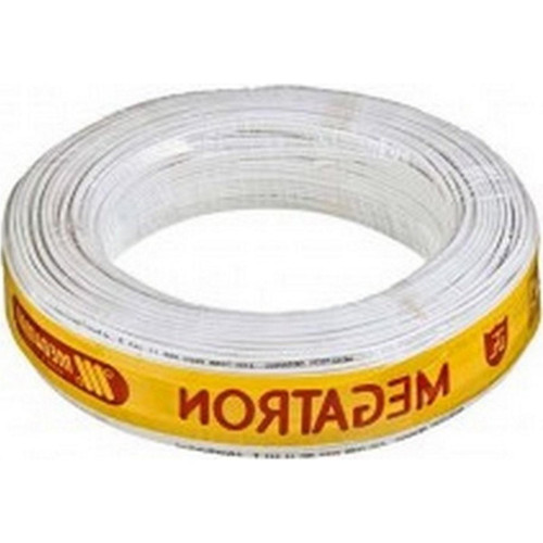 Fio Antena Coaxial Celular Megatron 67% Rg-06 Branco - 100M Fio Antena Coaxial Celular Megatron 67% Rg-06 Branco - 100M