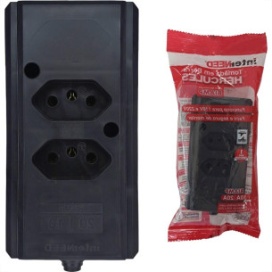 Tomada Barra Interneed 2 Polos +Terra Preta 20A. Dupla Tomada Barra Interneed 2 Polos +Terra Preta 20A. Dupla