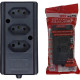 Tomada Barra Interneed 2 Polos +Terra Preta 20A. Tripla