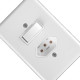 Conjunto Ilumi Stylus Branco Com Placa 1 Simples + Tomada 2P+T. 20A. 20201 Conjunto Ilumi Stylus Branco Com Placa 1 Simples + Tomada 2P+T. 20A. 20201