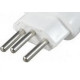 Pino Macho Daneva 2 Polos+Terra 20A. Branco 1616 - Kit C/12 Pecas