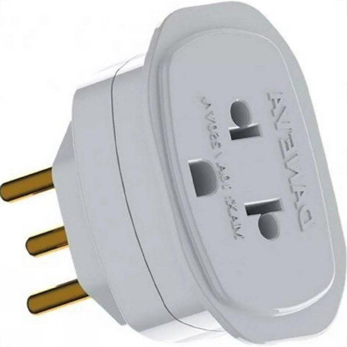 Pino Adaptador Daneva Universal 2 Polos+Terra 10A. Antigo/Novo 1661 - Kit C/12 Pecas Pino Adaptador Daneva Universal 2 Polos+Terra 10A. Antigo/Novo 1661 - Kit C/12 Pecas