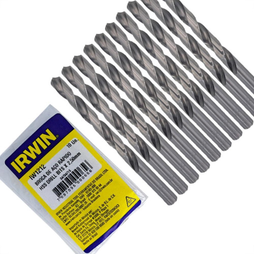 Broca Aco Rapido Irwin 2,5 Mm - Kit C/10 Pecas Broca Aco Rapido Irwin 2,5 Mm - Kit C/10 Pecas