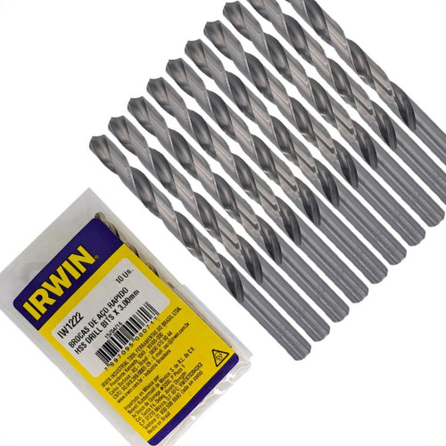 Broca Aco Rapido Irwin 3,0 Mm - Kit C/10 Pecas Broca Aco Rapido Irwin 3,0 Mm - Kit C/10 Pecas