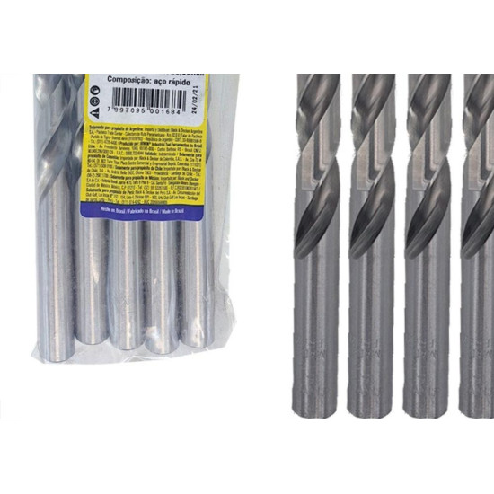 Broca Aco Rapido Irwin 11,5 Mm - Kit C/5 Pecas