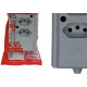 Tomada Barra Interneed 2 Polos +Terra Cinza 20A. Tripla Tomada Barra Interneed 2 Polos +Terra Cinza 20A. Tripla