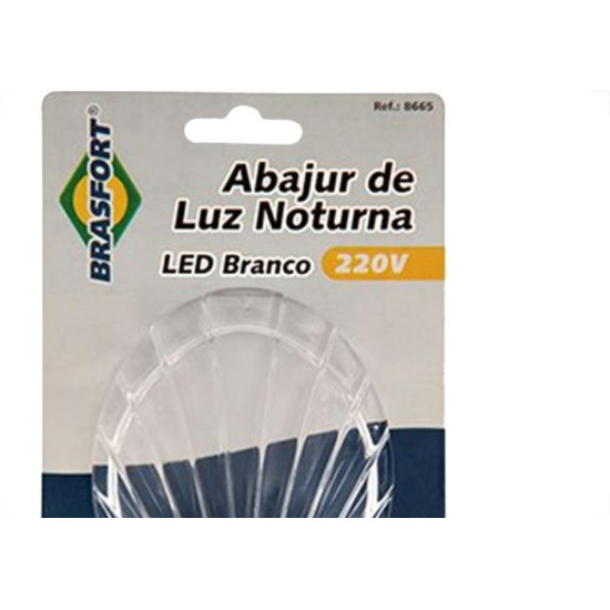 Luz Noturna Brasfort Concha Led Branco 127V. - 8656 Luz Noturna Brasfort Concha Led Branco 127V. - 8656