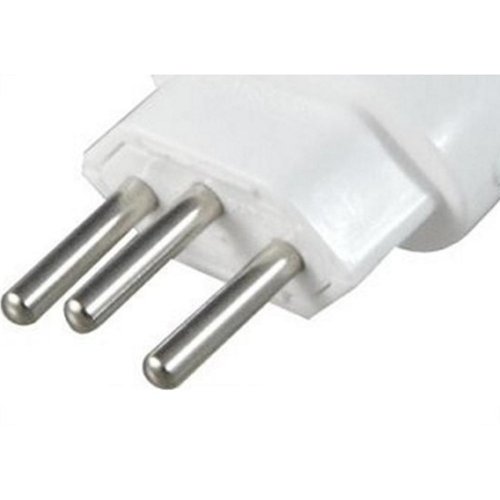 Pino Macho Daneva 2 Polos+Terra 10A. Branco 1594 - Kit C/12 Pecas