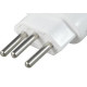 Pino Macho Daneva 2 Polos+Terra 10A. Branco 1594 - Kit C/12 Pecas