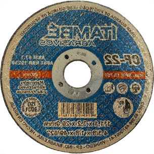 Disco Corte Refratario Itambe 4.3/8''X1/8''X 49,62'' - Furo 20Mm - Makita - Kit C/10 Pecas