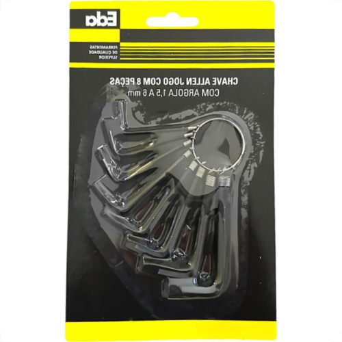 Chave Allen Jogo Excellent 1,5 A 6Mm Com 8 Pecas - 5Nr