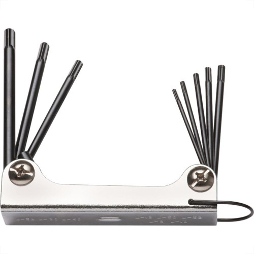 Chave Torx Eda Jogo Com 8 Pecas Tipo Canivete Sem Furo T9 A T40 - 8Ji