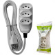 Extensao Ilumi Pp 2 Polos + Terra 10A. - 0,75Mm Cinza - 5M - 17100 Extensao Ilumi Pp 2 Polos + Terra 10A. - 0,75Mm Cinza - 5M - 17100