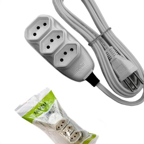 Extensao Ilumi Pp 2 Polos + Terra 10A. - 0,75Mm Cinza -10M - 17200 Extensao Ilumi Pp 2 Polos + Terra 10A. - 0,75Mm Cinza -10M - 17200