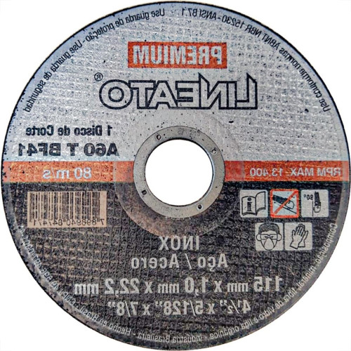 Disco Aco Inox Itambe 4.1/2''X5/128''X7/8'' Lineato - Fino 1,0Mm Disco Aco Inox Itambe 4.1/2''X5/128''X7/8'' Lineato - Fino 1,0Mm