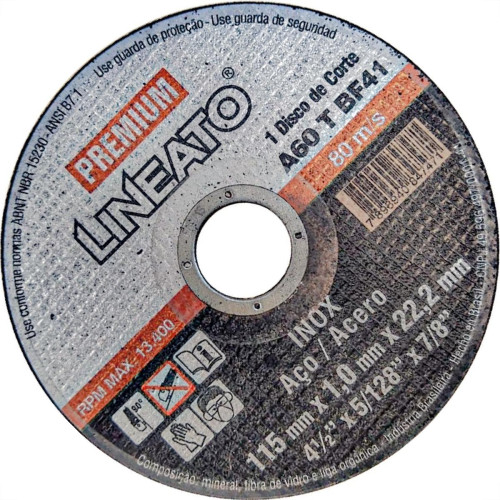 Disco Aco Inox Itambe 4.1/2''X5/128''X7/8'' Lineato - Fino 1,0Mm Disco Aco Inox Itambe 4.1/2''X5/128''X7/8'' Lineato - Fino 1,0Mm