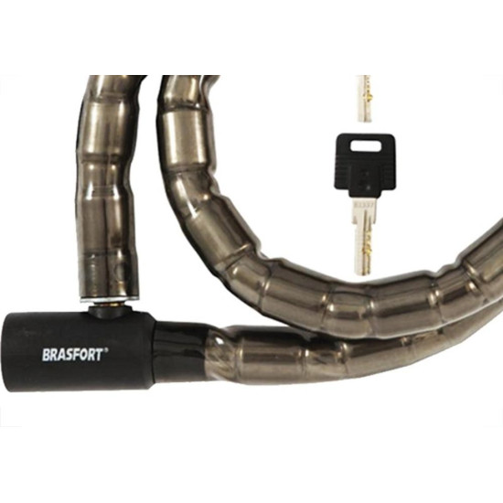 Cadeado Para Moto Brasfort Com Chave 22Mm X1,20M - 7013 Cadeado Para Moto Brasfort Com Chave 22Mm X1,20M - 7013