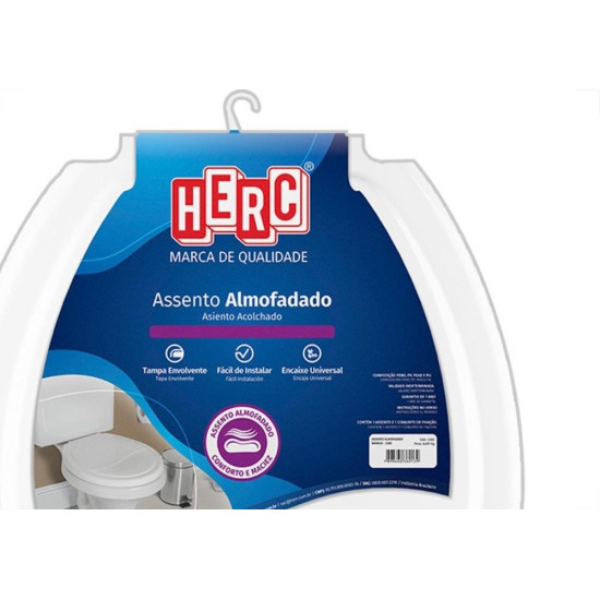 Assento Sanitario Almofadado Herc Branco 2385
