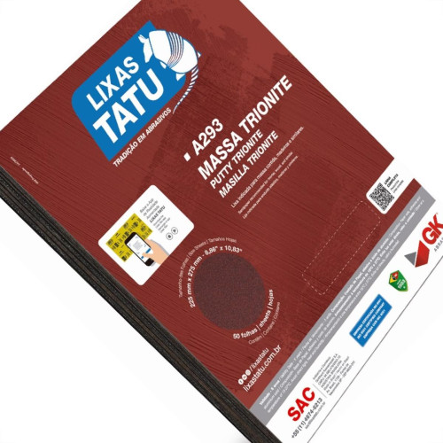 Lixa Massa Trionite 80 - Kit C/50 Pecas