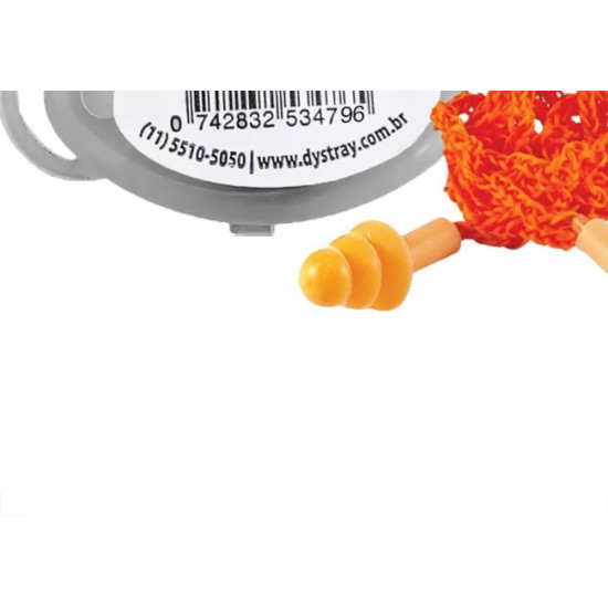 Protetor Auditivo Ump Silicone Laranja Com Cordao - Kit C/20 Pecas Protetor Auditivo Ump Silicone Laranja Com Cordao - Kit C/20 Pecas