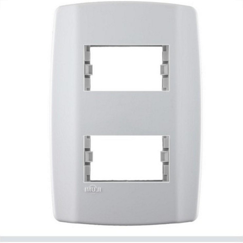 Placa Conjunto Modular Slim 4X2 - 2 Modulos Separados Horizontais Com Suporte 82080 Placa Conjunto Modular Slim 4X2 - 2 Modulos Separados Horizontais Com Suporte 82080