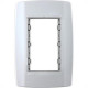 Placa Conjunto Modular Slim 4X2 - 3 Modulos Juntos Com Suporte 82100 Placa Conjunto Modular Slim 4X2 - 3 Modulos Juntos Com Suporte 82100