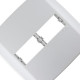 Placa Conjunto Modular Slim 4X4 - 1 Modulo + 1Modulo Separados Horizontais Com Suporte 83060 Placa Conjunto Modular Slim 4X4 - 1 Modulo + 1Modulo Separados Horizontais Com Suporte 83060
