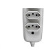 Tomada Barra Ilumi 2P+T. Quadrupla Cinza 10A. 16340