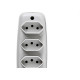 Tomada Barra Ilumi 2P+T. Quadrupla Cinza 10A. 16340