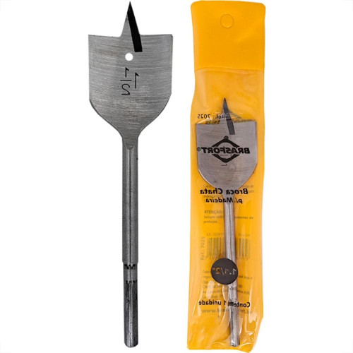 Broca Chata Madeira Brasfort Tam.M 1,1/2'' - 7025 Broca Chata Madeira Brasfort Tam.M 1,1/2'' - 7025