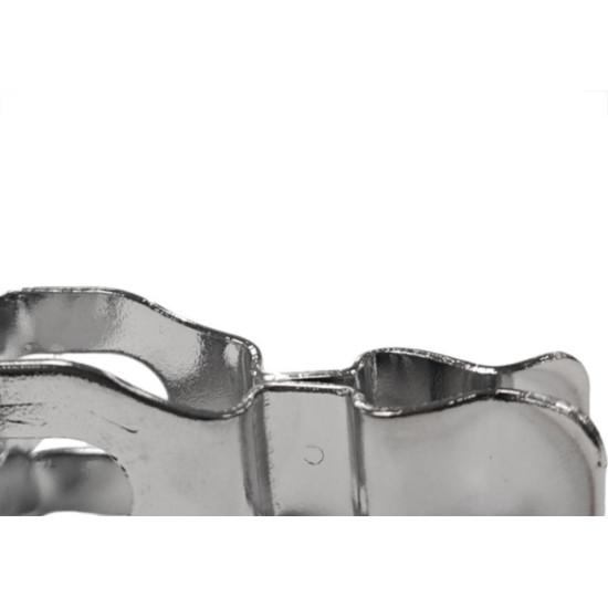 Fixador Porta Soprano Rodape/Parede Zincado Cromado - Kit C/12 Pecas