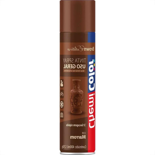 Spray Chemicolor Marrom 400Ml/250G. Spray Chemicolor Marrom 400Ml/250G.