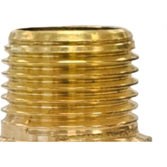 Aumento De Latao Amarelo 1/2'' Curto Metais Rei - Kit C/6 Pecas