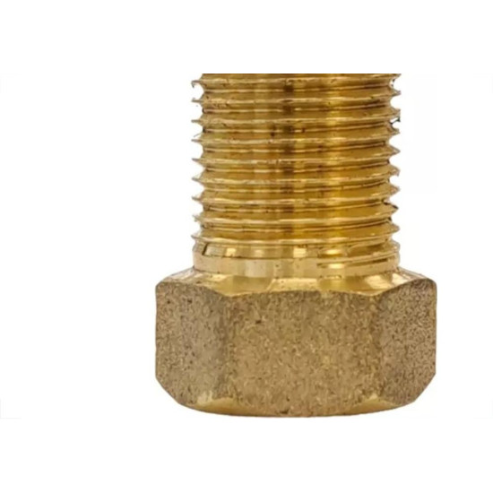 Aumento De Latao Amarelo 1/2'' Medio Metais Rei - Kit C/6 Pecas